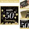 50 Guests 50th Anniversary Plates Napkins Party Supplies (Gold)